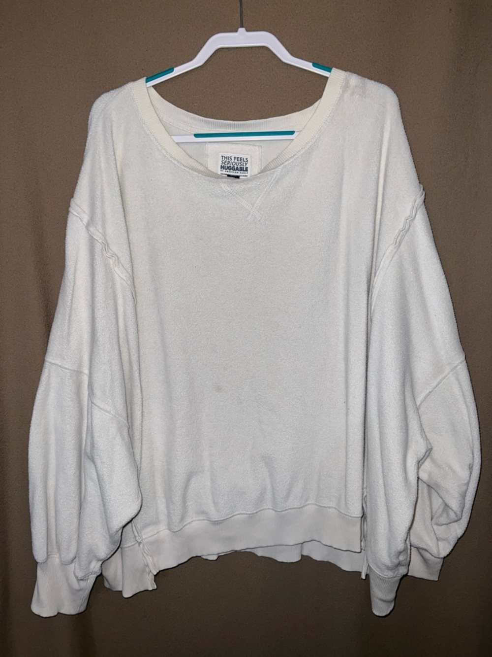 American Eagle Outfitters Cream/White Oversized Sweatshirt